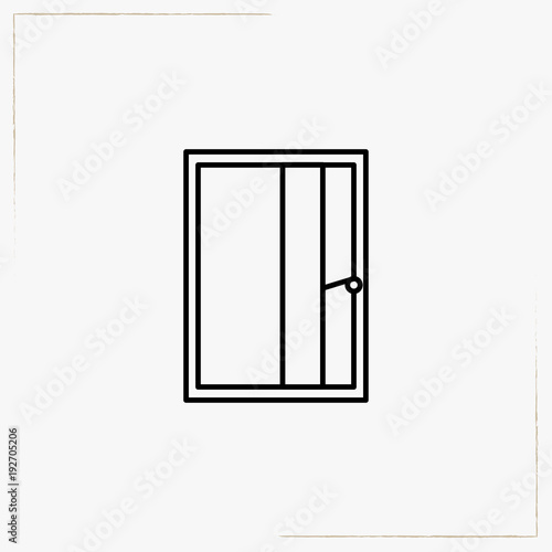 doors line icon