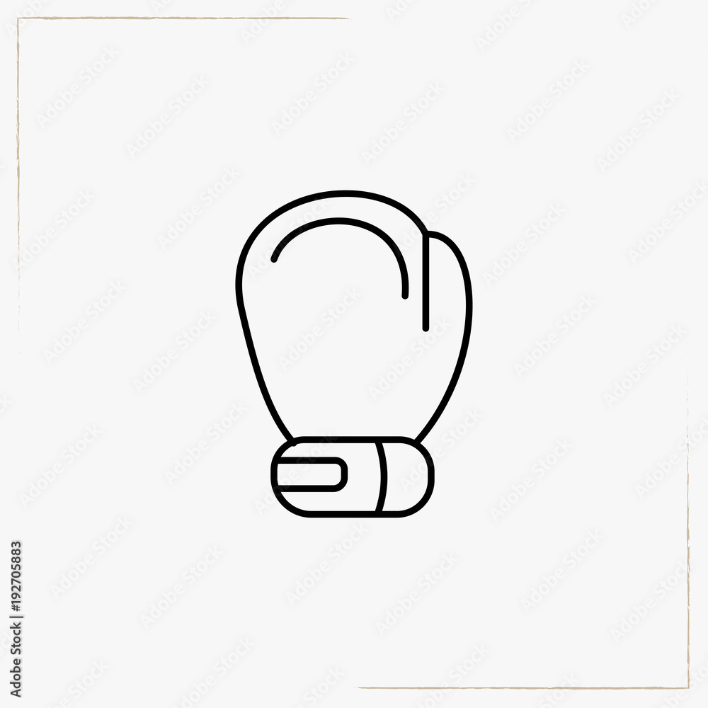 Fototapeta premium box glove line icon