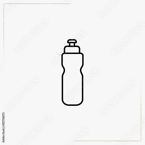 water bottle line icon