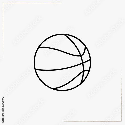 basketball ball line icon