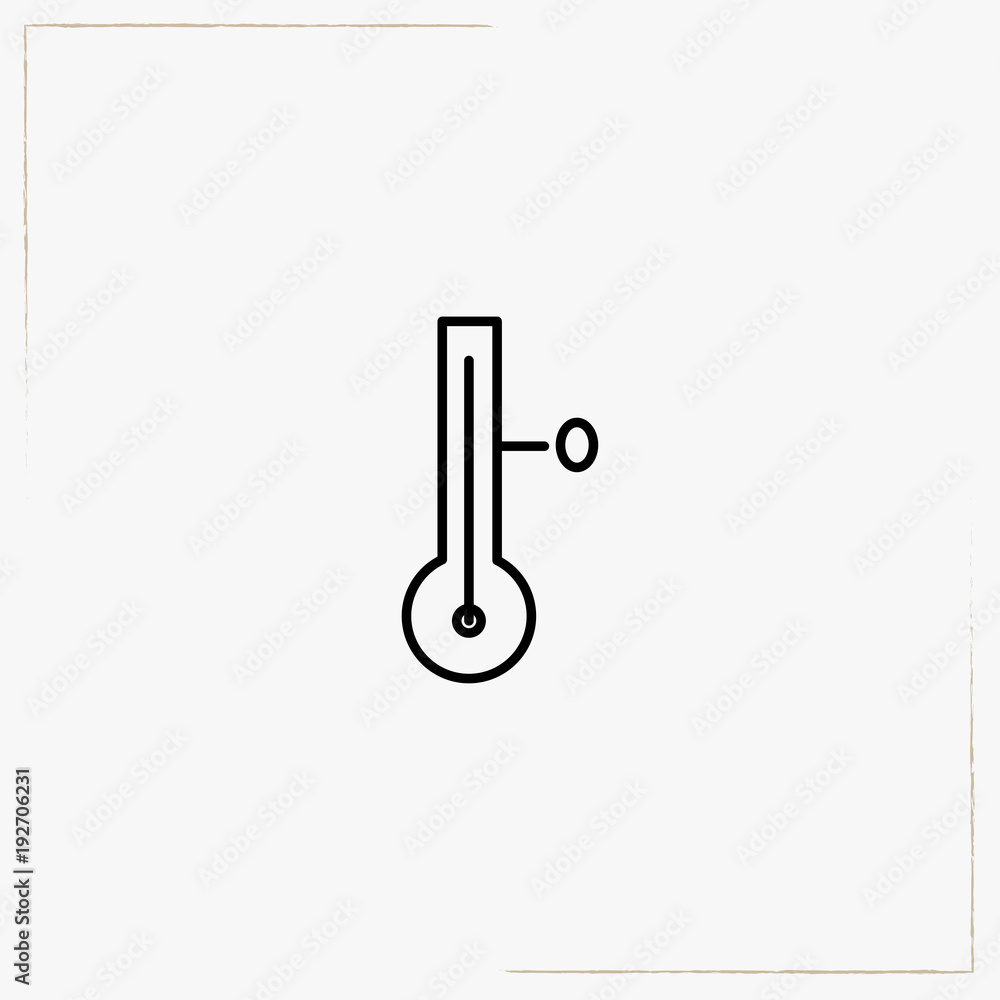 thermometer line icon thermometer line icon