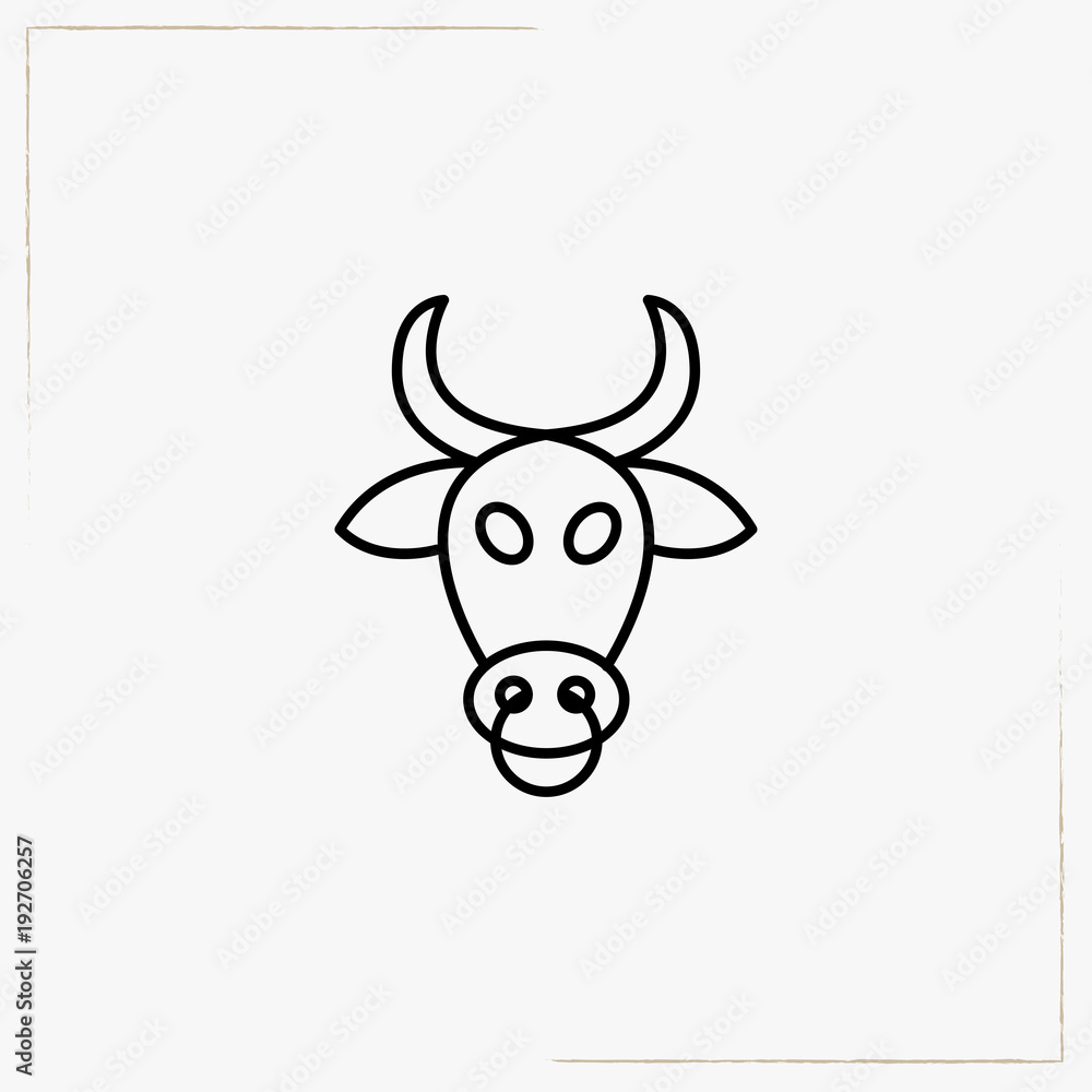 cow line icon cow line icon