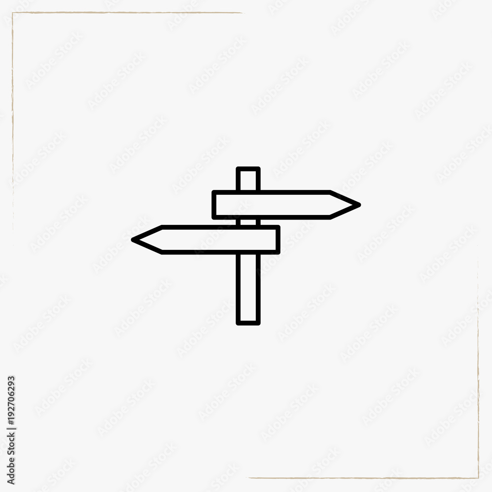 sign board line icon sign board line icon