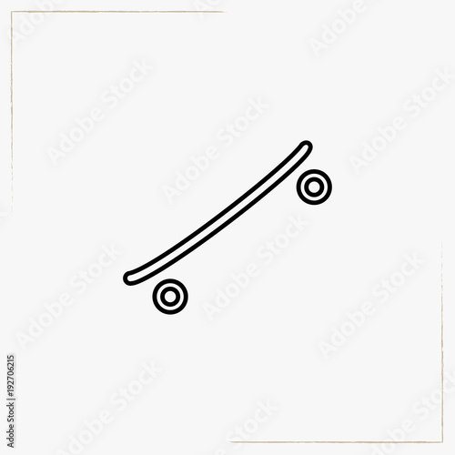 skate board line icon