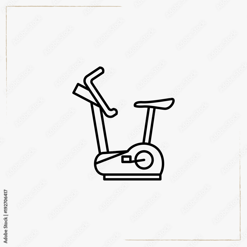 exercise bike line icon exercise bike line icon