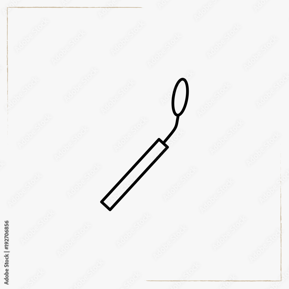 dentist mirror line icon dentist mirror line icon