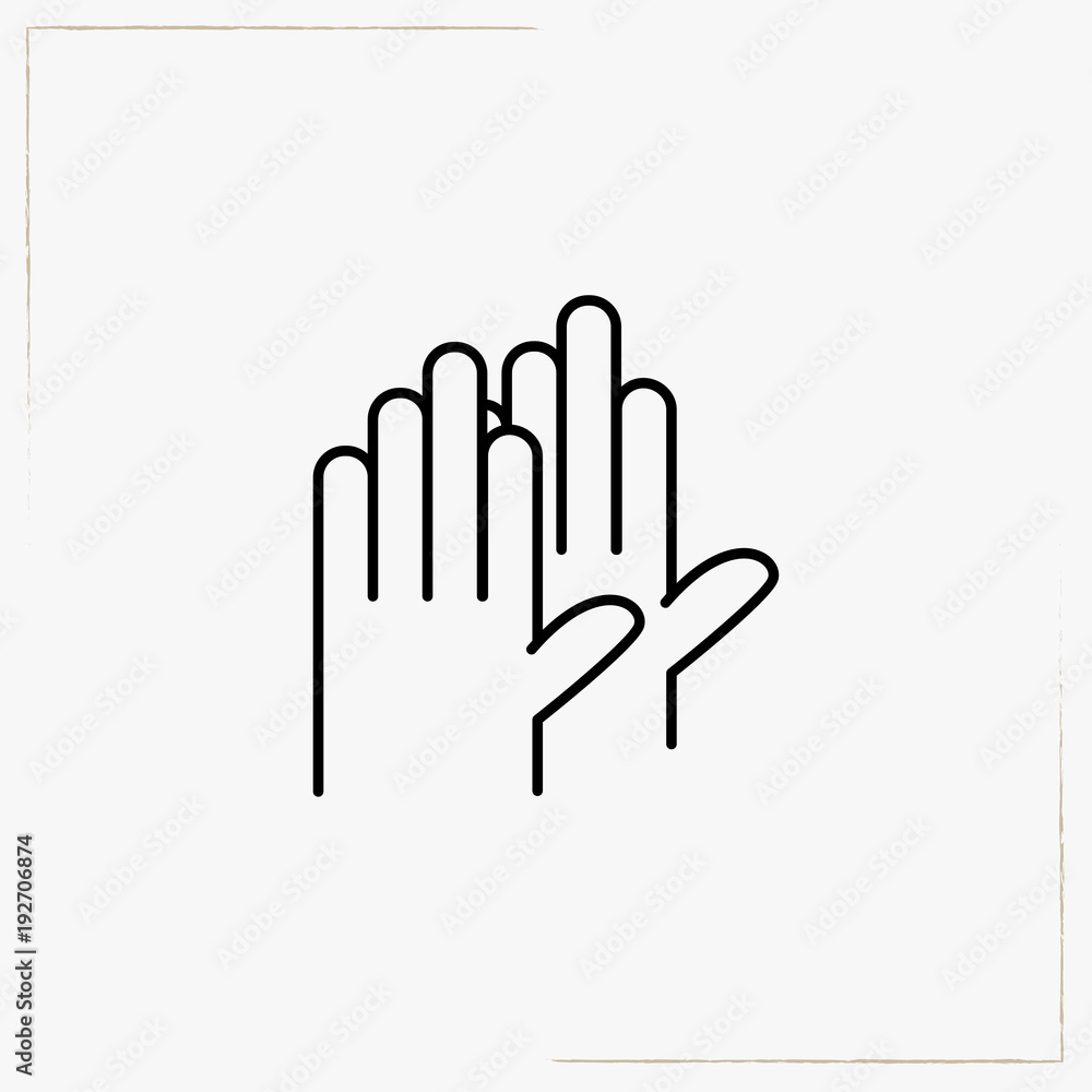 Obraz premium gloves line icon