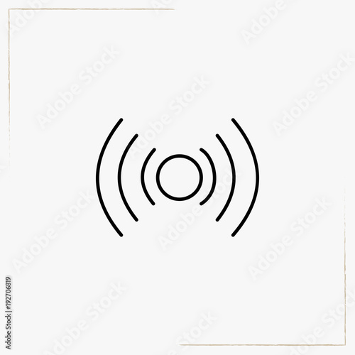 wireless connection line icon