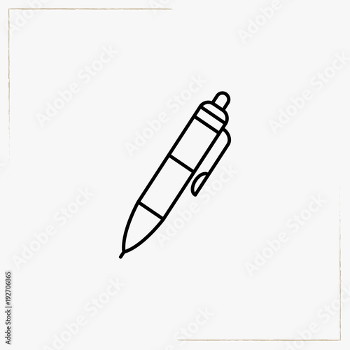 ball pen line icon