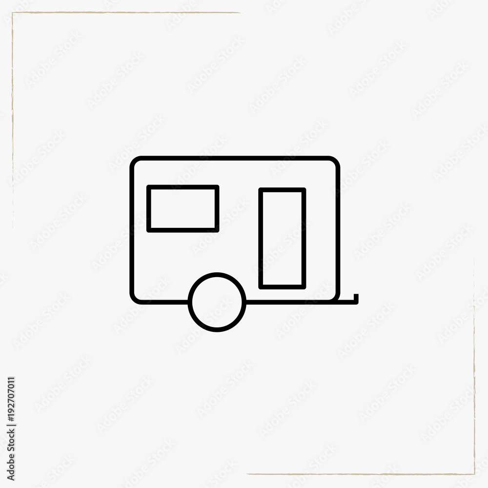 trailer line icon trailer line icon