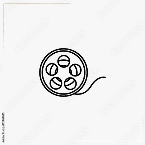 camera tape line icon