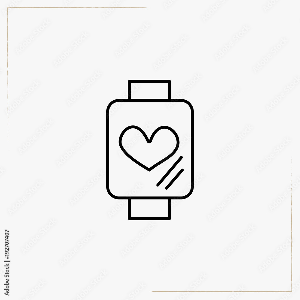 heart rate monitor line icon heart rate monitor line icon