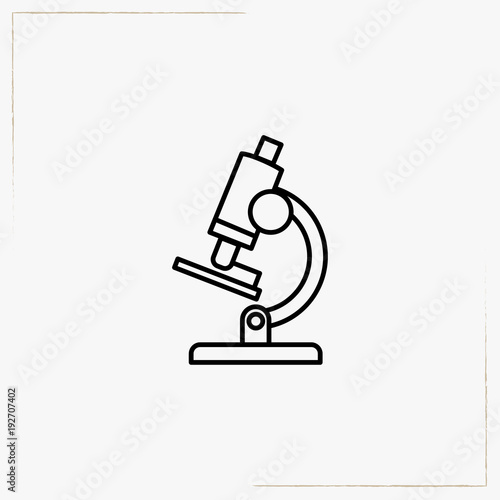 microscope line icon