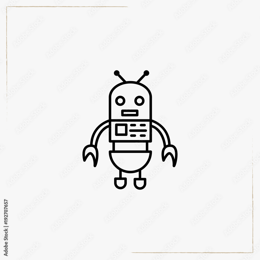 robot line icon robot line icon