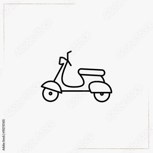 electric scooter line icon