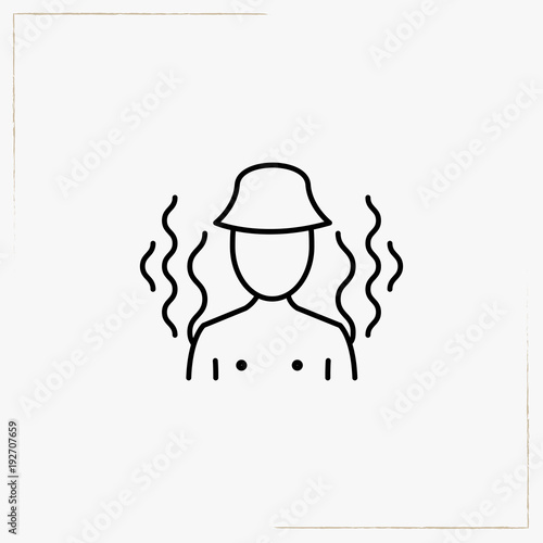 steam bath line icon