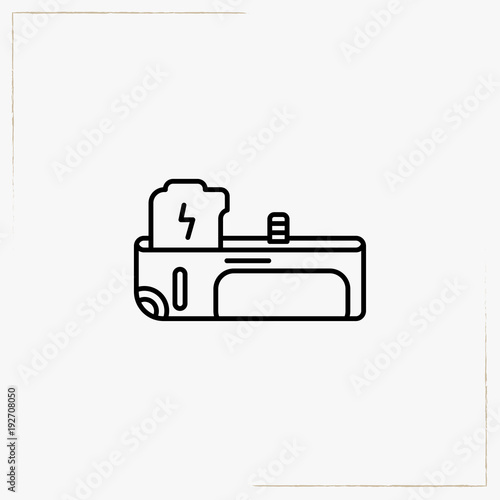 battery grip line icon