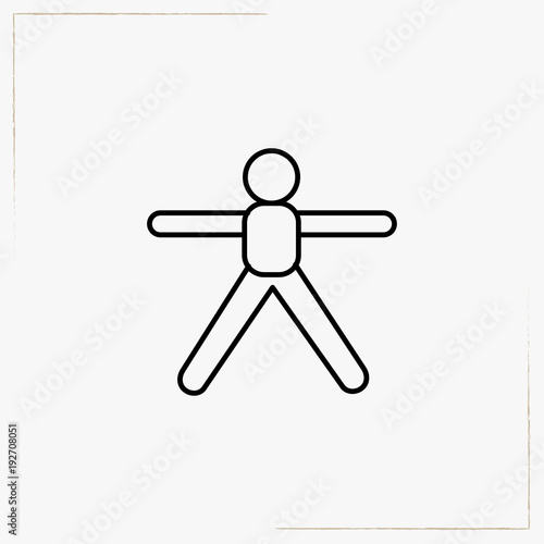 yoga exercises line icon