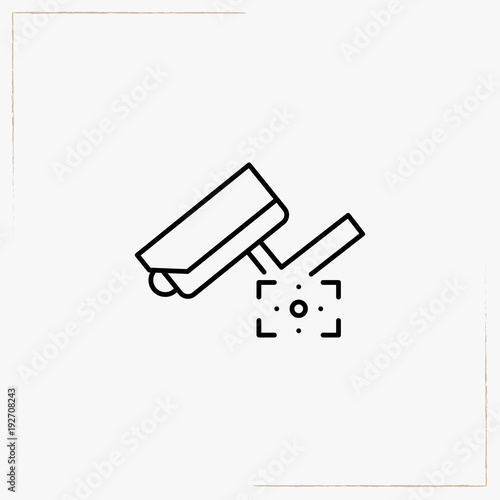 video monitoring line icon