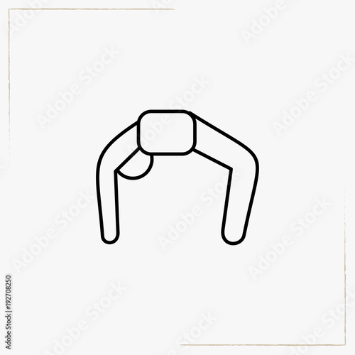 yoga exercises line icon