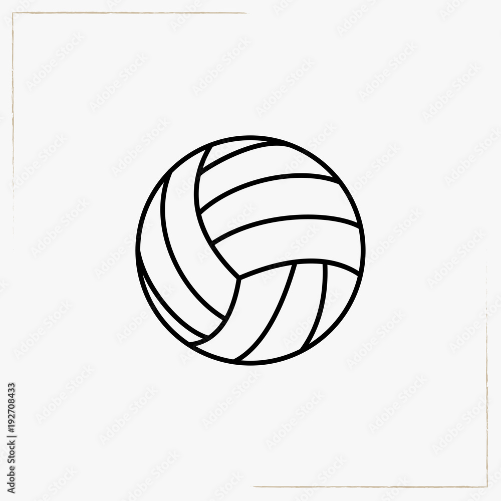 volleyball ball line icon volleyball ball line icon