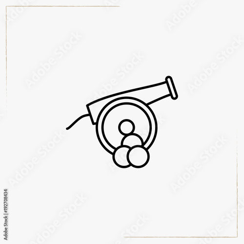 cannon line icon