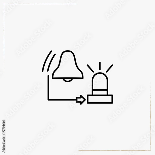 house alarm line icon