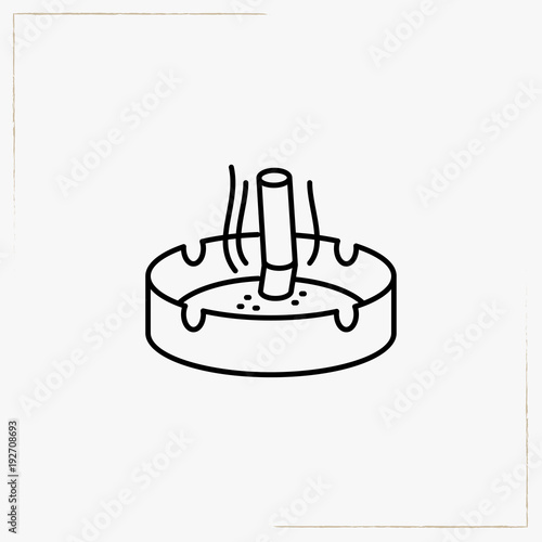 ashtray line icon