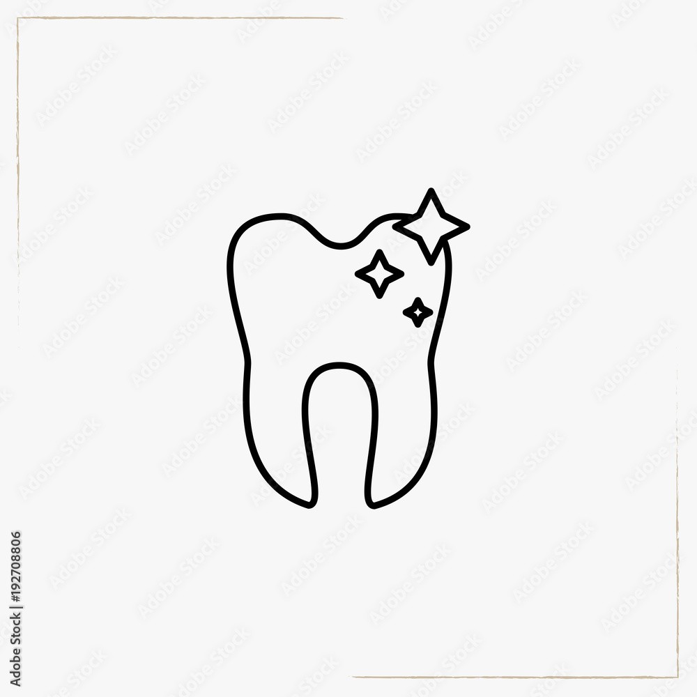 shine of teeth line icon shine of teeth line icon