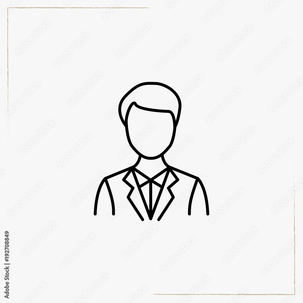 singer man avatar line icon singer man avatar line icon