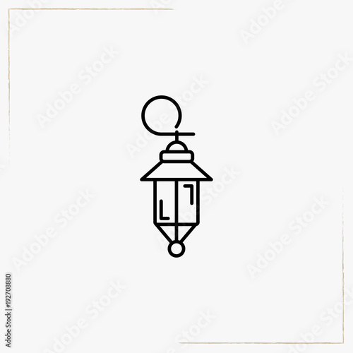 lantern line icon