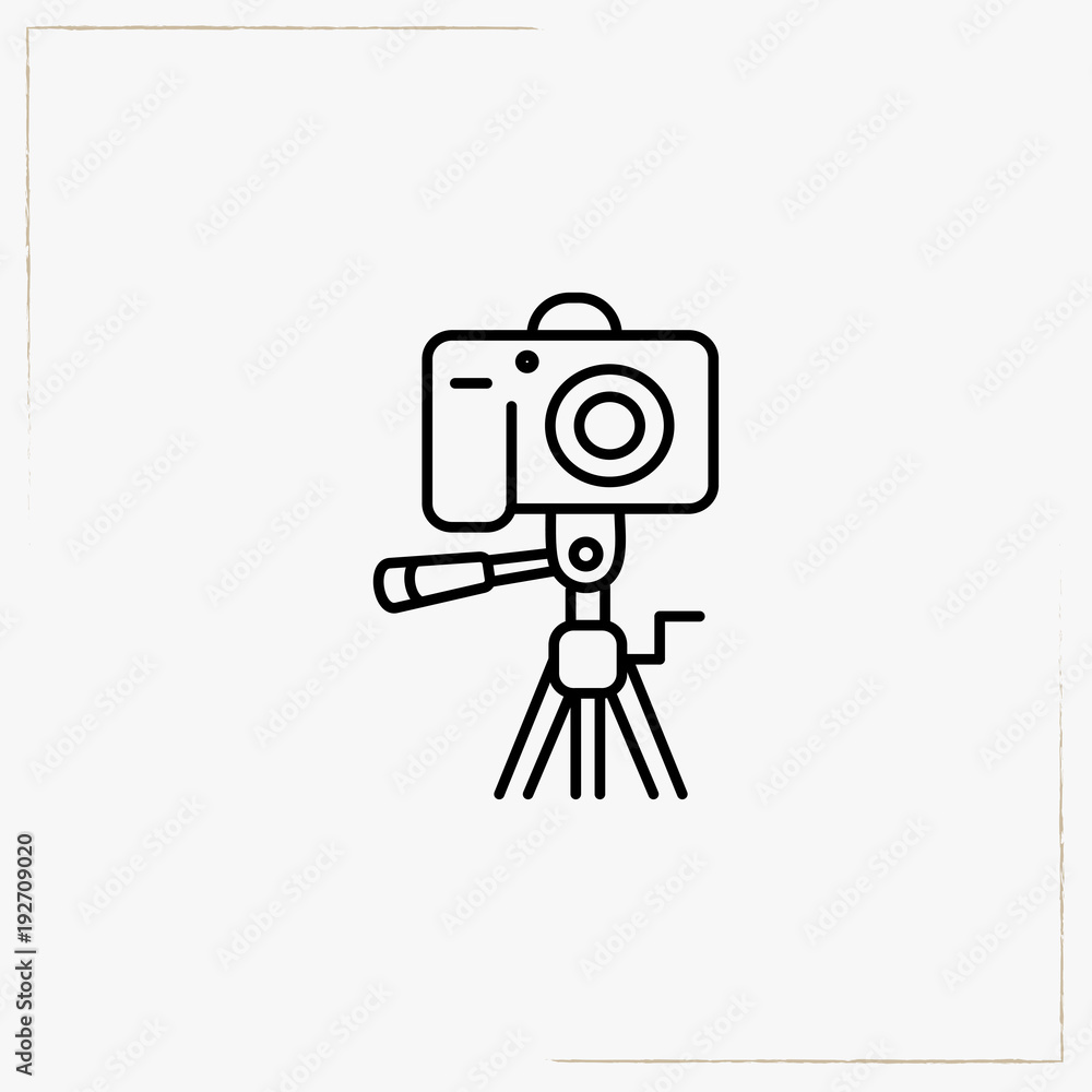 Fototapeta premium photo camera line icon