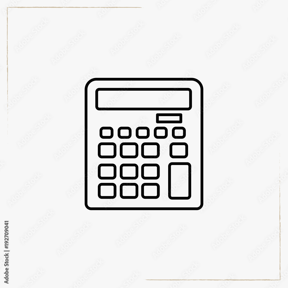 calculator line icon calculator line icon