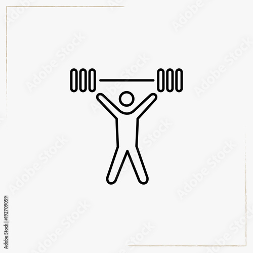 weightlifter line icon
