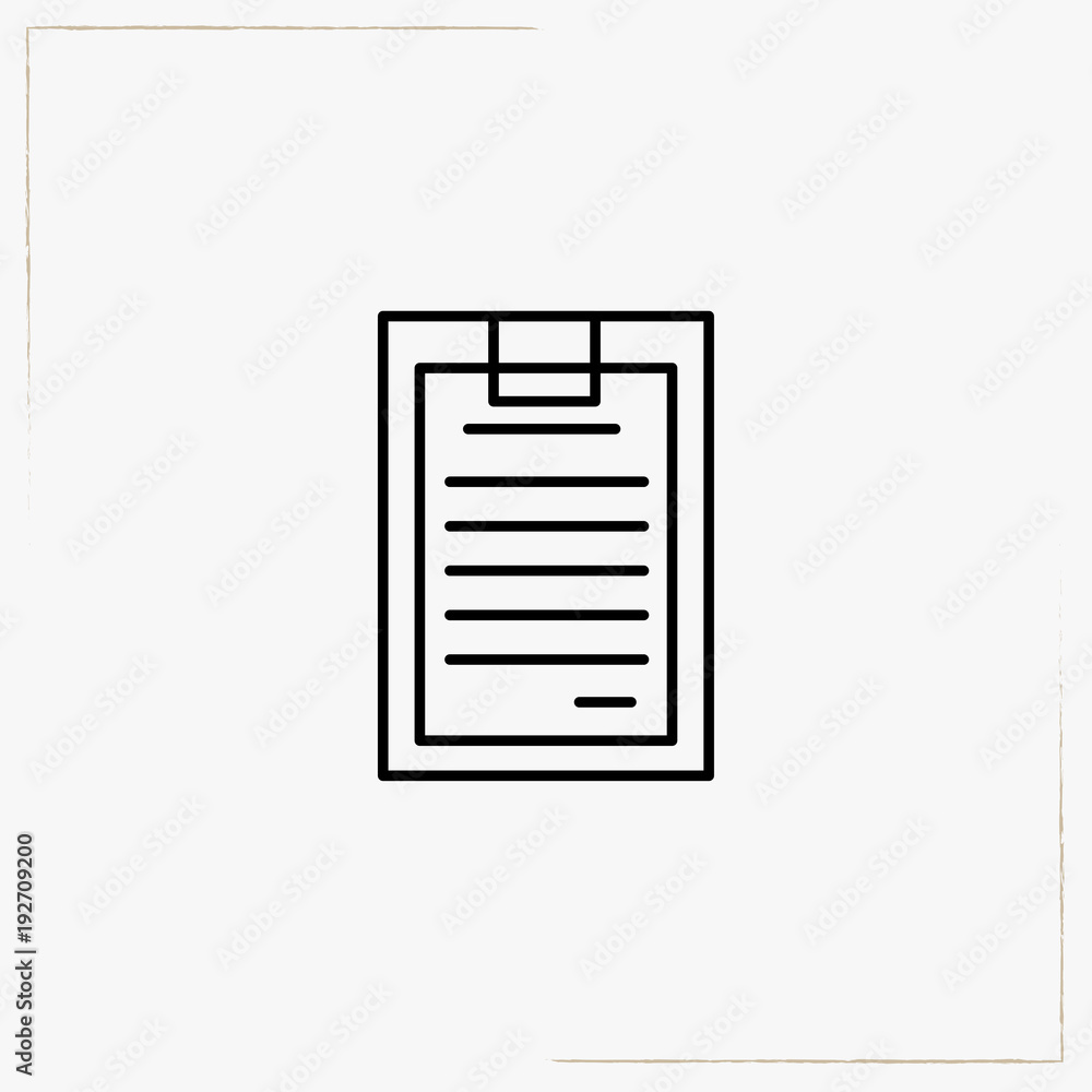 illness record line icon illness record line icon
