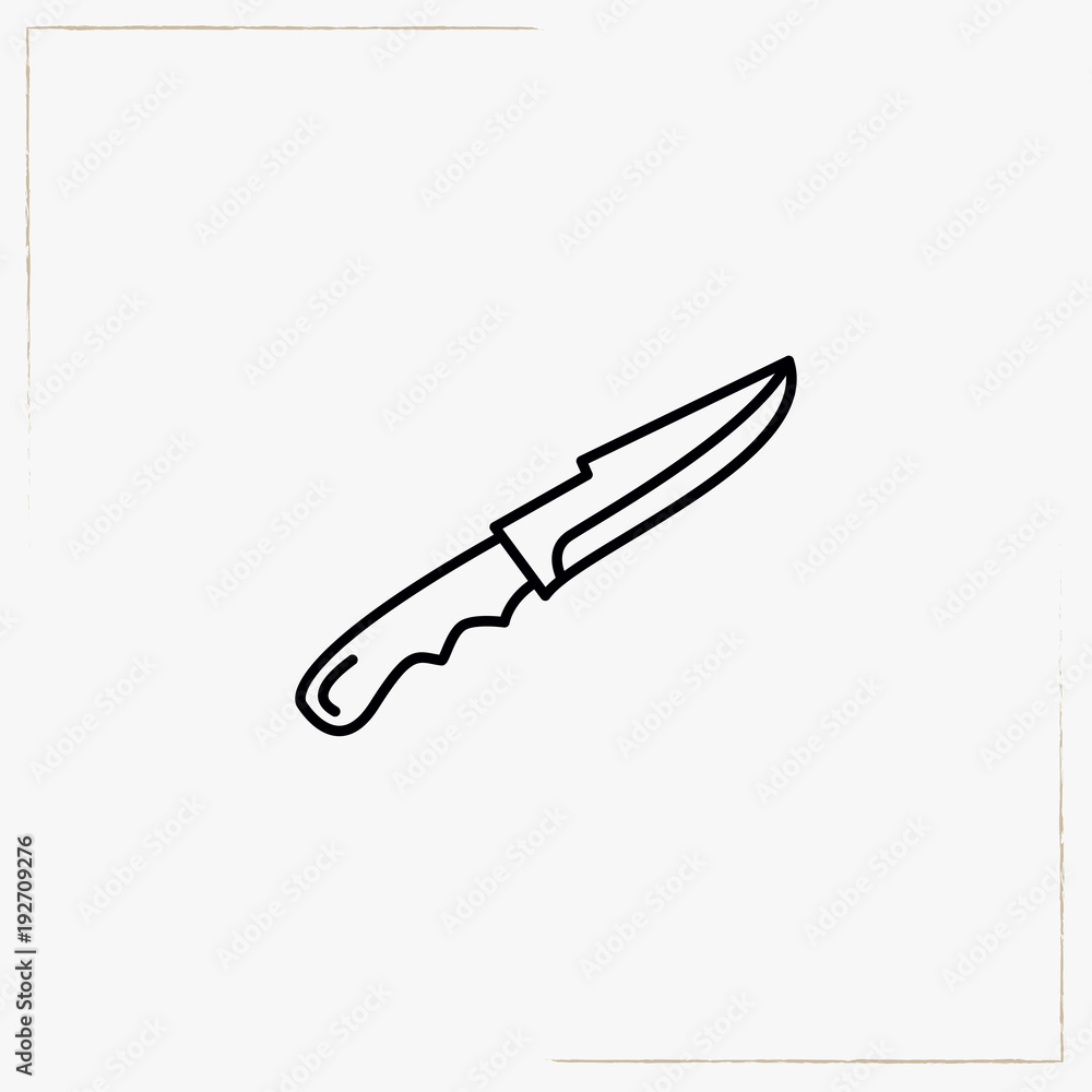 hunter knife line icon hunter knife line icon