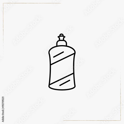 household chemicals line icon