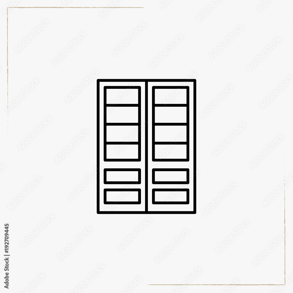 wardrobe line icon wardrobe line icon