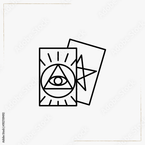 tarot cards line icon