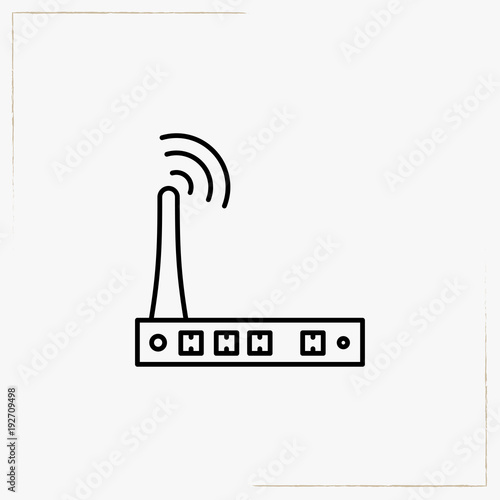 wireless connection line icon photo