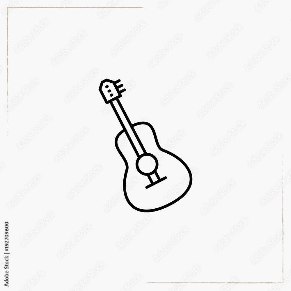 guitar line icon guitar line icon