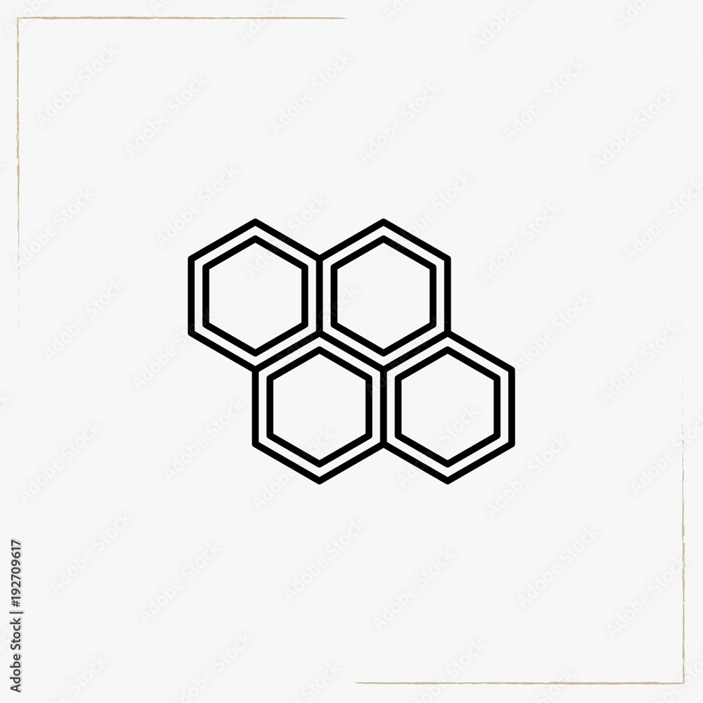 honeycomb line icon honeycomb line icon