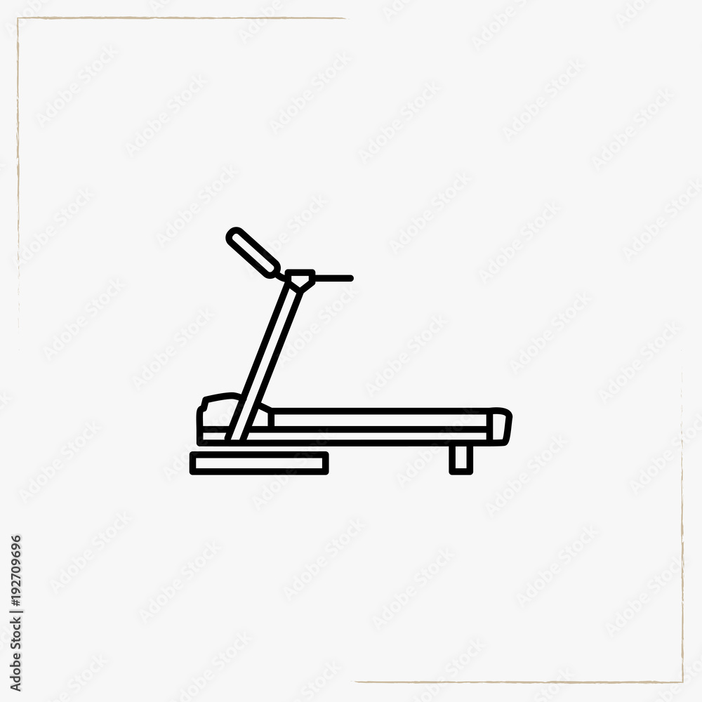 treadmill line icon treadmill line icon