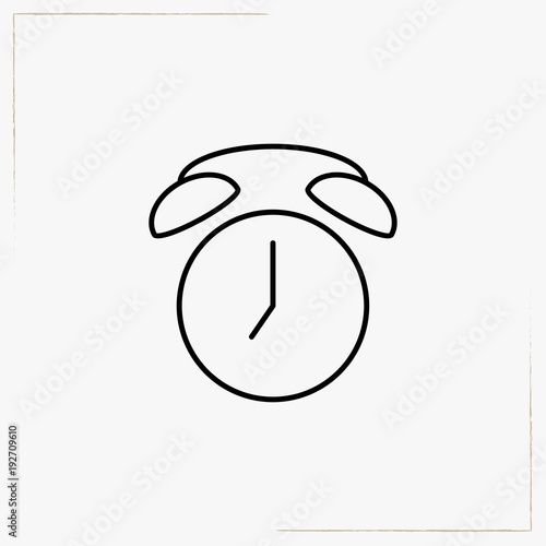 alarm clock line icon