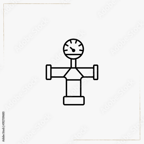 pressure gauge line icon
