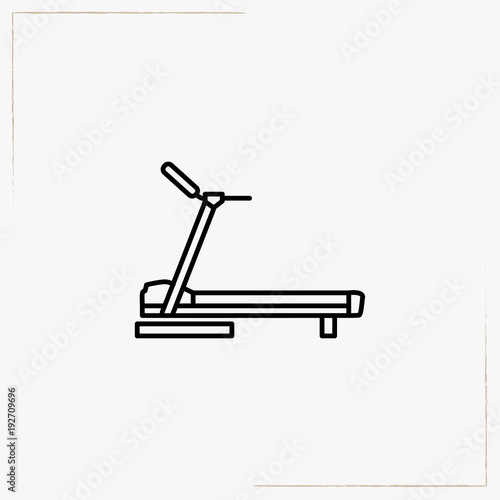 treadmill line icon