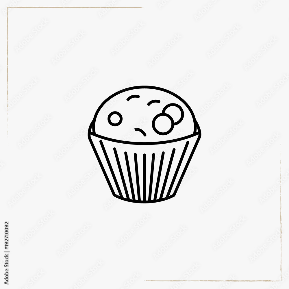 cup cake line icon cup cake line icon