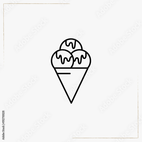 ice cream line icon
