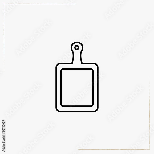 cutting board line icon