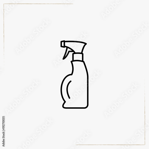 household chemicals line icon